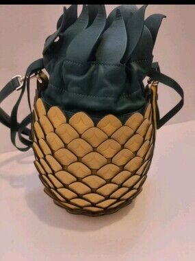 Kate Spade New York Colada 3D Pineapple Novelty Bucket Bag Tropic Crossbody Bag